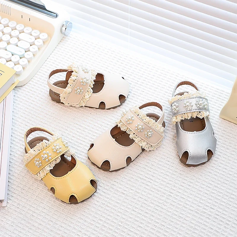 Girls Princess Sandals Hollowed-out Lace Sweet Kids Beach Shoes Non-slip 2025 Summer New Children Casual Shoes Pearls Cute
Girls Princess Sandals Hollowed-out Lace Sweet Kids Beach Shoes Non-slip 2025 Summer New Children Casual Shoes Pearls Cute