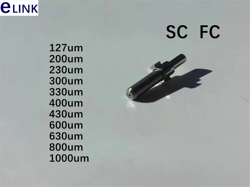 ELINK SC FC Metal Ferrule for Fiber Optic Connector large Inner Diameter, Free Shipping, 127 um, 200 um, 230 um, 330um, 10Pcs
ELINK SC FC Metal Ferrule for Fiber Optic Connector large Inner Diameter, Free Shipping, 127 um, 200 um, 230 um, 330um, 10Pcs