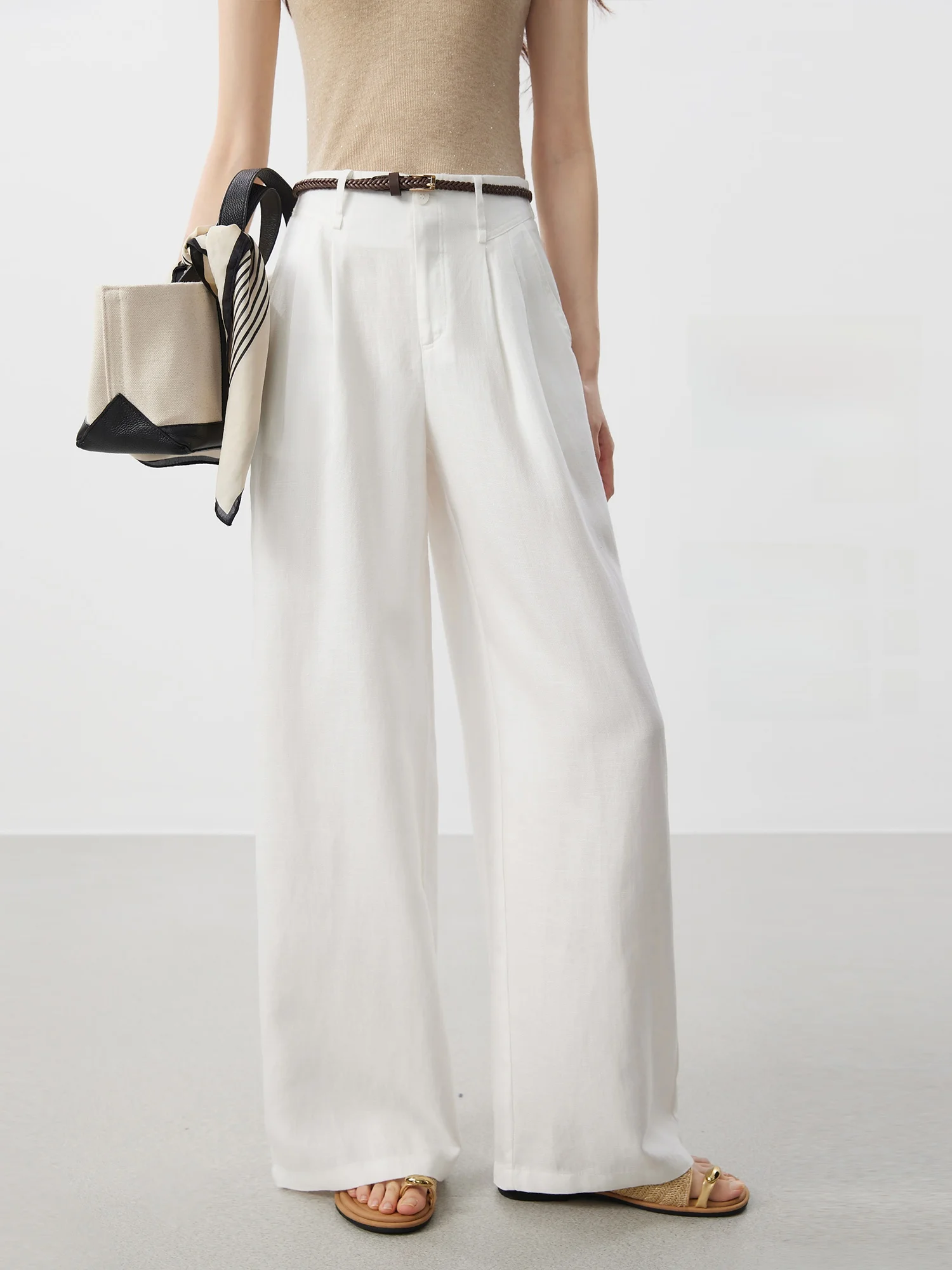 Elegant Drapey 2026 New Style Women's Straight Leg Casual Pants Double Pleated Lenzing Hemp Fabric High Waist Casual Wear
Elegant Drapey 2026 New Style Women's Straight Leg Casual Pants Double Pleated Lenzing Hemp Fabric High Waist Casual Wear