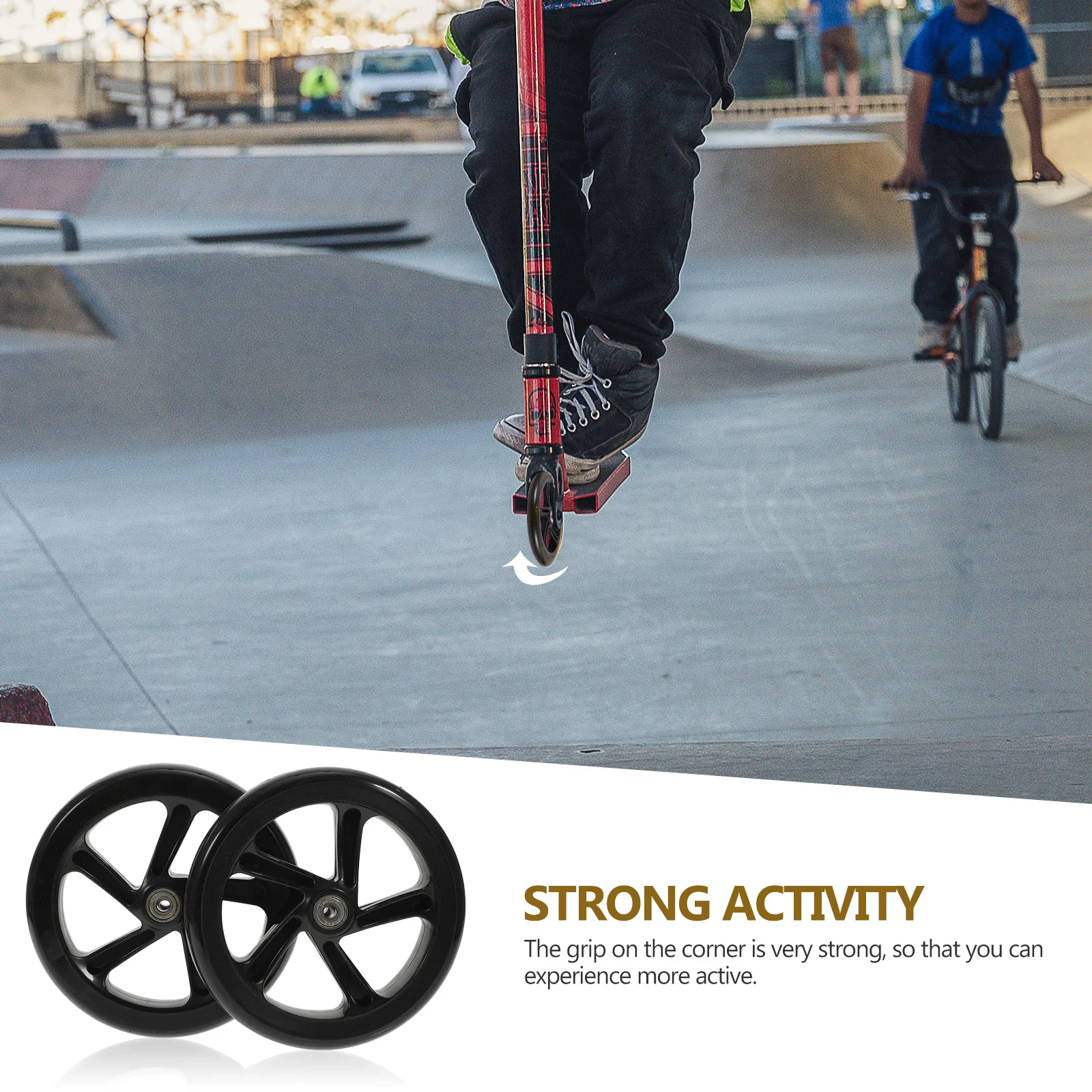 2pcs 180Mm Pu Scooter Wheels High Elastic Mute Replacement For Electric Scooter Durable Wheel Pair Roller Sports Accessory
2pcs 180Mm Pu Scooter Wheels High Elastic Mute Replacement For Electric Scooter Durable Wheel Pair Roller Sports Accessory