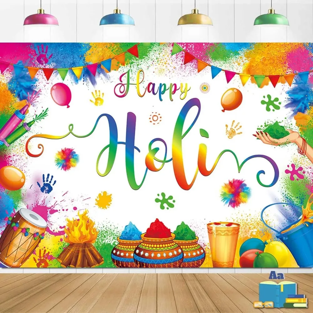 Happy Holi Backdrop Indian Festival Party Decor Graffiti Style Photo Studio Props for Holi Party Colorful Handprint Photography
Happy Holi Backdrop Indian Festival Party Decor Graffiti Style Photo Studio Props for Holi Party Colorful Handprint Photography