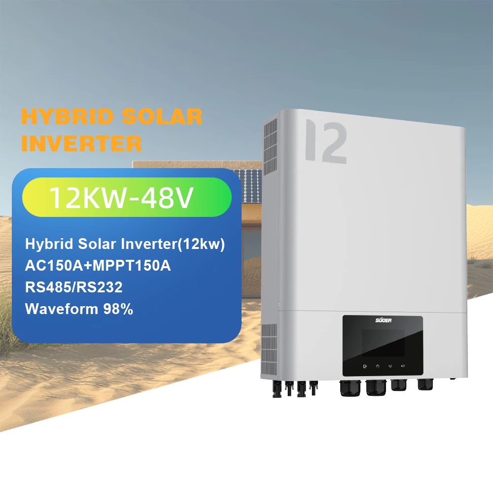 48VDC 12KW 12000W MPPT Hybrid Solar Inverter New product for switching grid-connected solar system single-phase output 1-year w
48VDC 12KW 12000W MPPT Hybrid Solar Inverter New product for switching grid-connected solar system single-phase output 1-year w