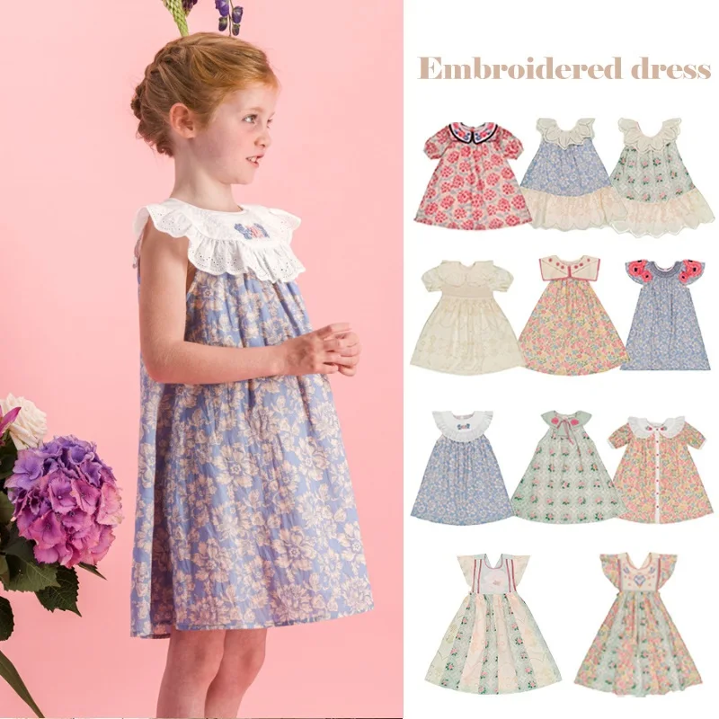 Girls Dress 2025 Summer New Pink Fashion Embroidery Lapel Children's Dress Cotton High Quality Vintage Girls Princess Dresses
Girls Dress 2025 Summer New Pink Fashion Embroidery Lapel Children's Dress Cotton High Quality Vintage Girls Princess Dresses