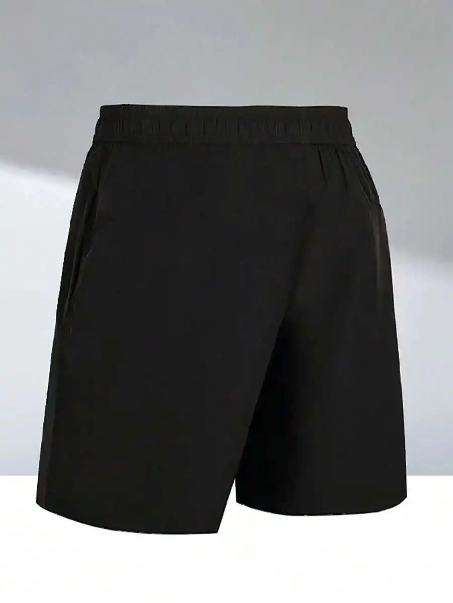 Mens Black Casual Shorts With Elastic Waistband And Pockets
Mens Black Casual Shorts With Elastic Waistband And Pockets