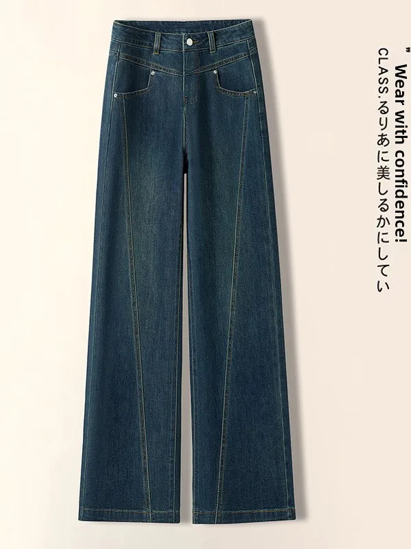 High Waist Wide Leg Jeans Women's Autumn Winter Loose Fit Straight Cut Denim Pants Trendy Floor Length Slimming Effect
High Waist Wide Leg Jeans Women's Autumn Winter Loose Fit Straight Cut Denim Pants Trendy Floor Length Slimming Effect