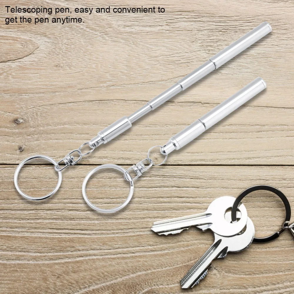 Многофункциональная телескопическая ручка-брелок 2-в-1 из нержавеющей стали, легкая, миниатюрная, выдвижная, шариковая, для студентов
Многофункциональная телескопическая ручка-брелок 2-в-1 из нержавеющей стали, легкая, миниатюрная, выдвижная, шариковая, для студентов