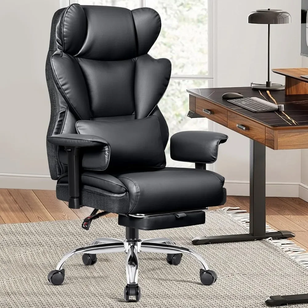 Ergonomic Home Office Chair with Footrest, High Back Desk Chairs for Heavy People, 500 LBS Leather Executive Office Chair
Ergonomic Home Office Chair with Footrest, High Back Desk Chairs for Heavy People, 500 LBS Leather Executive Office Chair