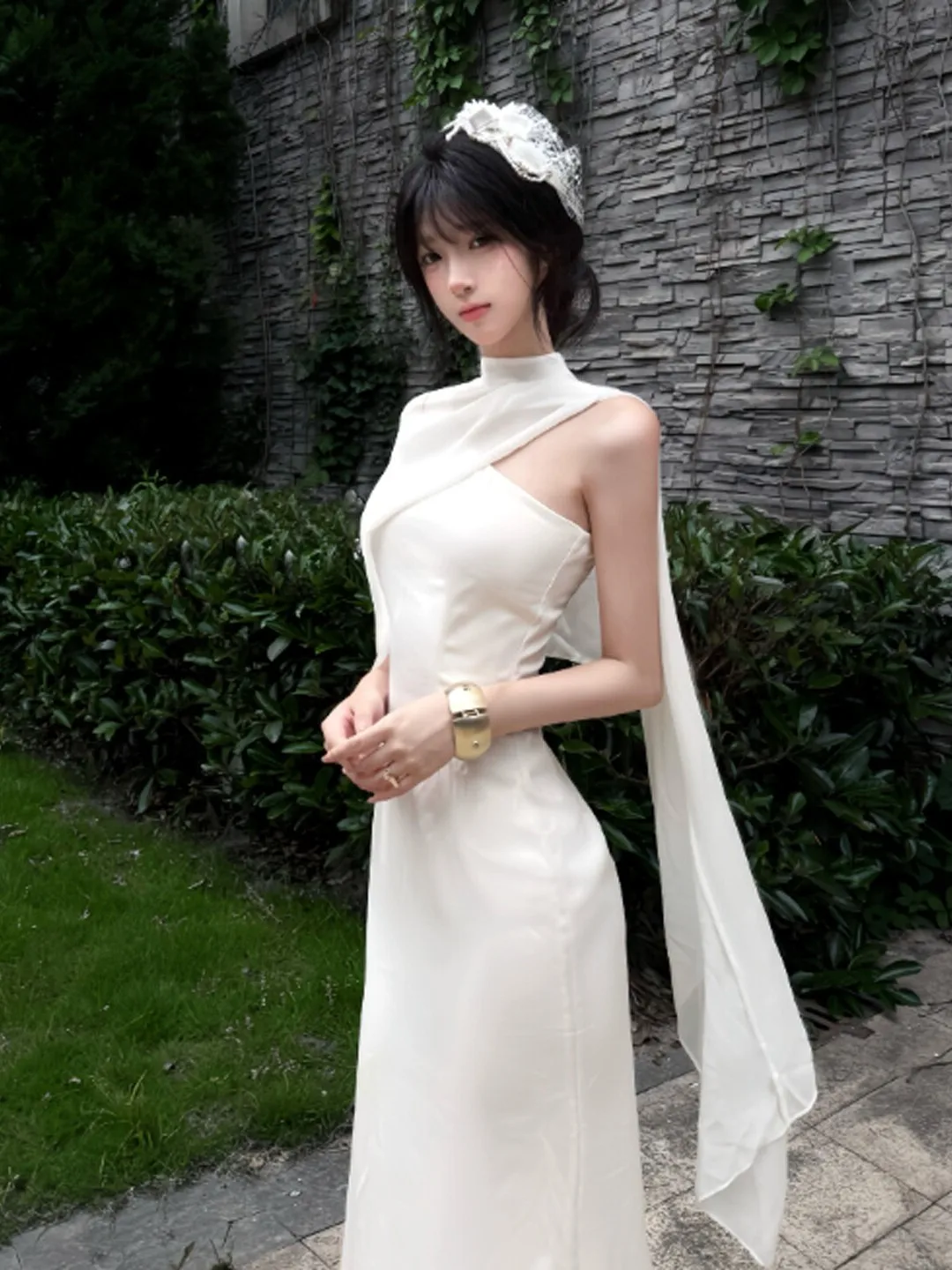 Elegant Slant-Shoulder Bodycon Dress Irresistibly Stylish Summer Fashion Casual Wear Comfortable Cotton No-Sleeve Gown
Elegant Slant-Shoulder Bodycon Dress Irresistibly Stylish Summer Fashion Casual Wear Comfortable Cotton No-Sleeve Gown