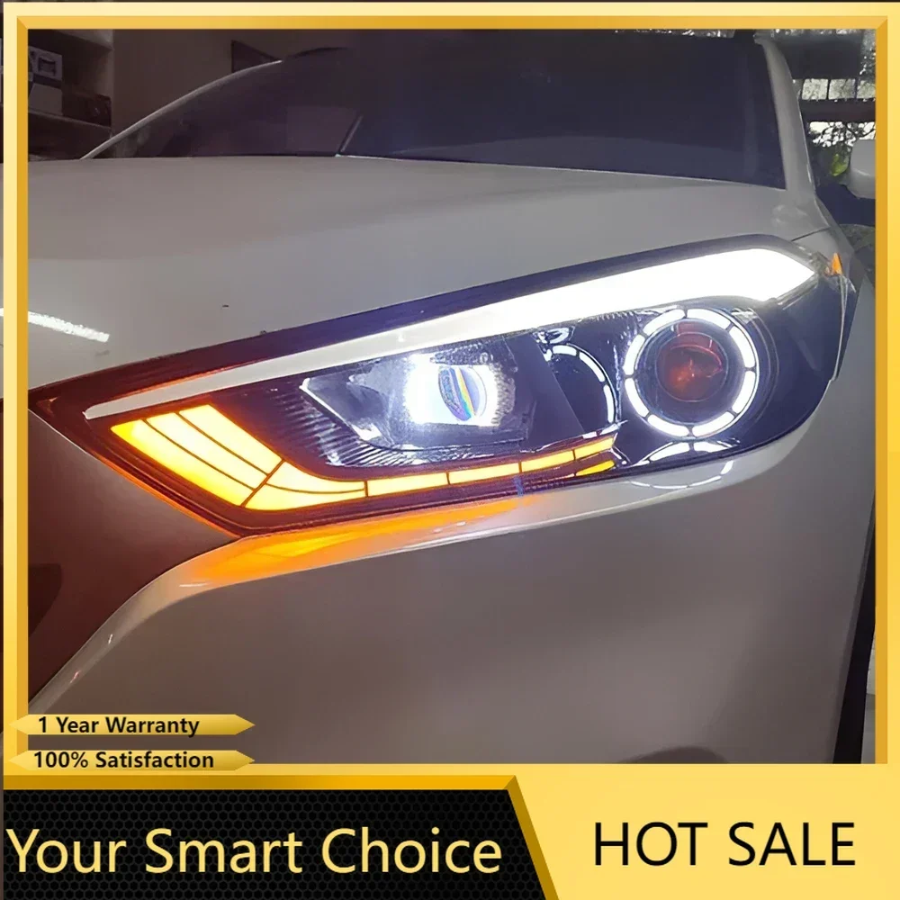 Модернизированные автомобильные передние фонари для Hyundai Tucson 2015-2018, светодиодные автомобильные фары в сборе, глаза демонов, Стайлинг, аксессуары для линз проектора
Модернизированные автомобильные передние фонари для Hyundai Tucson 2015-2018, светодиодные автомобильные фары в сборе, глаза демонов, Стайлинг, аксессуары для линз проектора