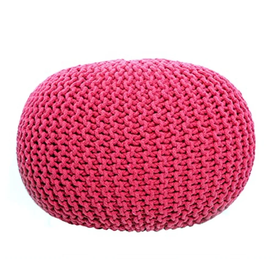 Round Pouf Ottoman Hand Knitted 100% Cotton Pouf Feet Stool - Knitted Bean Bag - Floor Chair for Living Room - Bedroom Feet Res
Round Pouf Ottoman Hand Knitted 100% Cotton Pouf Feet Stool - Knitted Bean Bag - Floor Chair for Living Room - Bedroom Feet Res