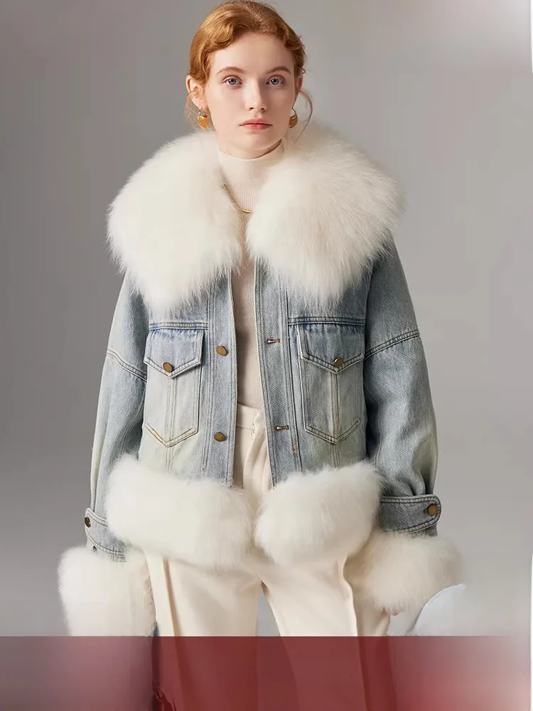 Retro American Sle Women's Fur Jaet Winter Waed Casual down Goose down Inner Coat Large Coat round Ne Korean Sle
Retro American Sle Women's Fur Jaet Winter Waed Casual down Goose down Inner Coat Large Coat round Ne Korean Sle