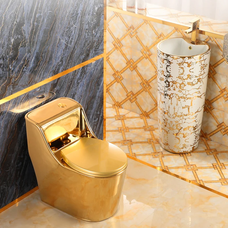new household flush golden toilet creative color light luxury Internet celebrity yellow gold jet toilet
new household flush golden toilet creative color light luxury Internet celebrity yellow gold jet toilet