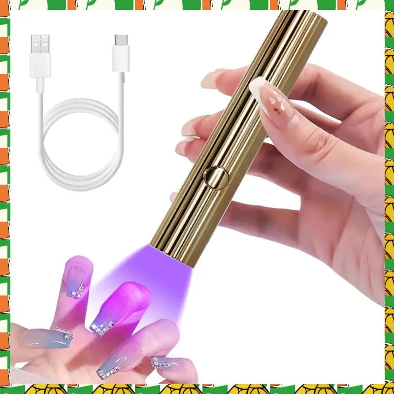 Mini UV LED Nail Dryers 3W Portable Quick Nail Drying Lamp USB Rechargeable Mini Flashlight Pen, Easy Install Gold
Mini UV LED Nail Dryers 3W Portable Quick Nail Drying Lamp USB Rechargeable Mini Flashlight Pen, Easy Install Gold