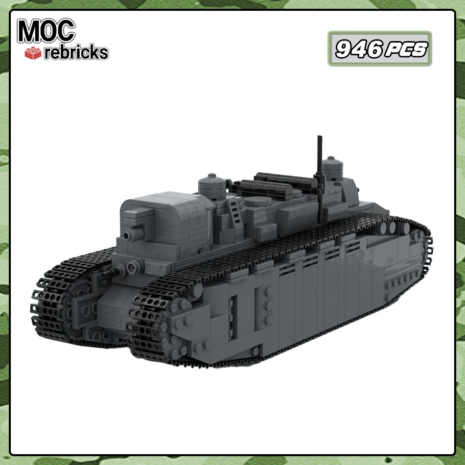 French Military Series heavy tank 1:35 Building Block Tracked armored vehicle MOC Collector Model Technolog Bricks Toys Kid Set
French Military Series heavy tank 1:35 Building Block Tracked armored vehicle MOC Collector Model Technolog Bricks Toys Kid Set