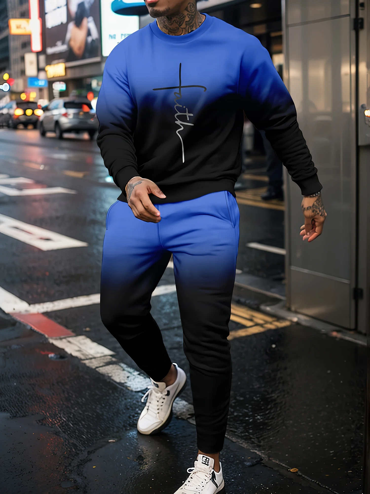 Men's Faith Inspired Graphic 2-piece Set - Fashionable hoodies and pants providing a sporty and fashionable comfort
Men's Faith Inspired Graphic 2-piece Set - Fashionable hoodies and pants providing a sporty and fashionable comfort