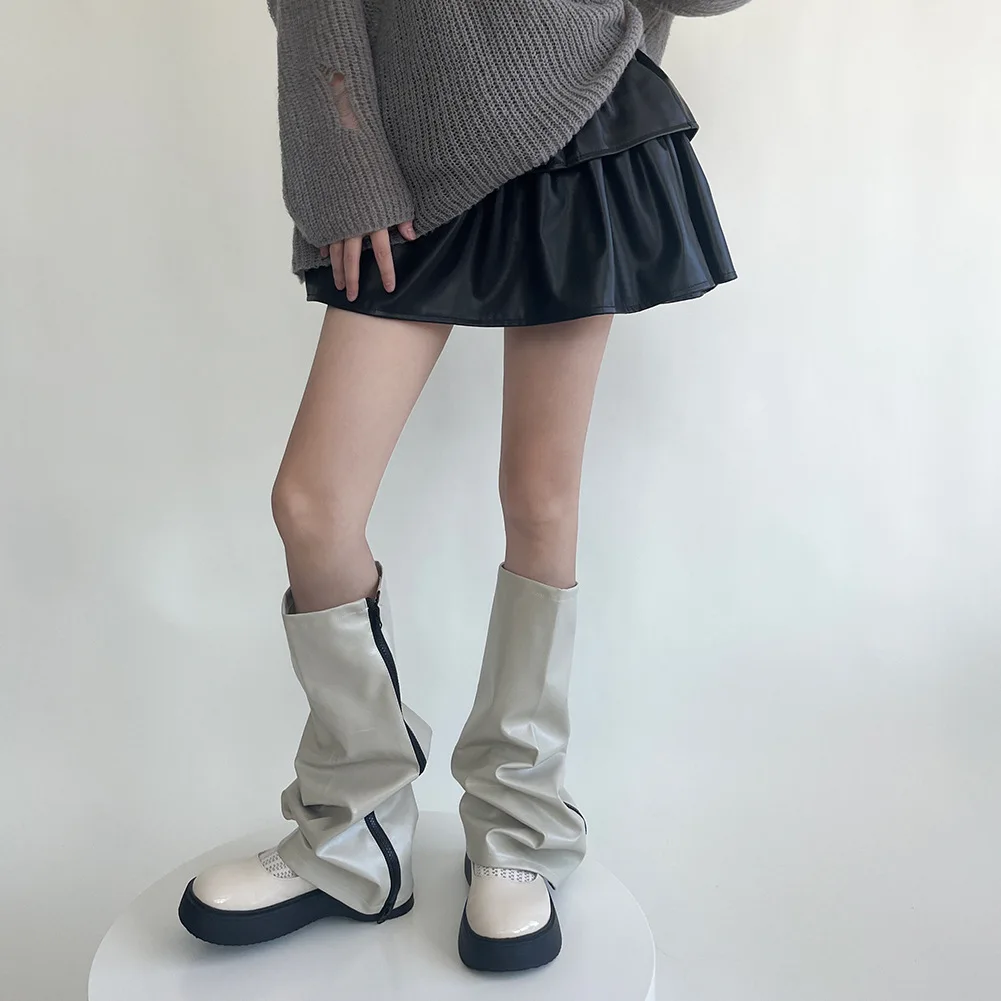 PU Leather Women's Leg Warmers y2k Punk Style Boot Cuffs New Fashion Foot Cover for Female
PU Leather Women's Leg Warmers y2k Punk Style Boot Cuffs New Fashion Foot Cover for Female