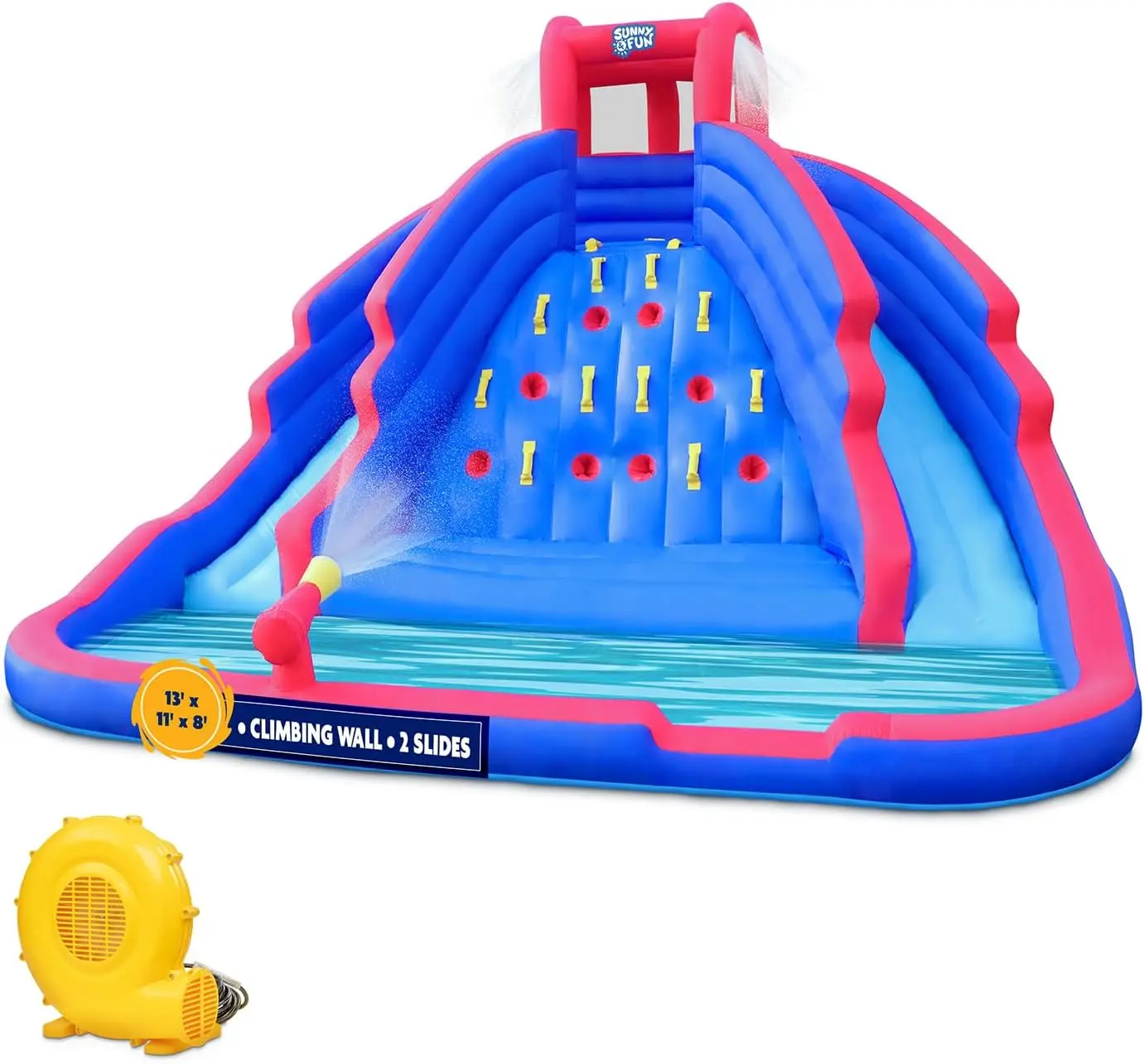 Sunny & Fun Ultra Climber Inflatable Water Slide Park – Heavy-Duty for Outdoor Fun - Climbing Wall, Two Slides & Splash Pool – E
Sunny & Fun Ultra Climber Inflatable Water Slide Park – Heavy-Duty for Outdoor Fun - Climbing Wall, Two Slides & Splash Pool – E