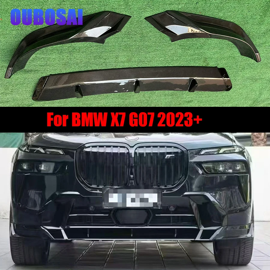 For BMW X7 G07 2023+ Carbon Fiber Car Front Bumper Diverter Spoiler Diffuser Front lip chin Shunt Car Auto parts
For BMW X7 G07 2023+ Carbon Fiber Car Front Bumper Diverter Spoiler Diffuser Front lip chin Shunt Car Auto parts
