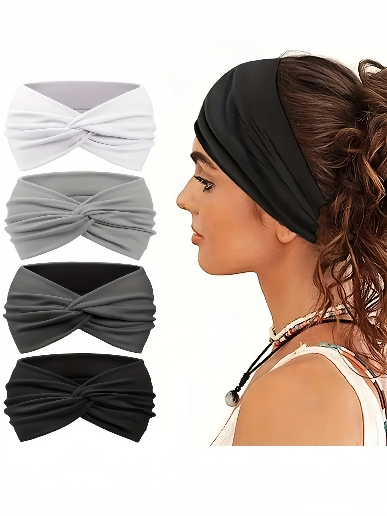 Set of Women'S Hair Bands Wrapping Turbans Women'S Large Sports Workout Elastic Non-slip Big Hair Bands - Polyester Fiber,
Set of Women'S Hair Bands Wrapping Turbans Women'S Large Sports Workout Elastic Non-slip Big Hair Bands - Polyester Fiber,