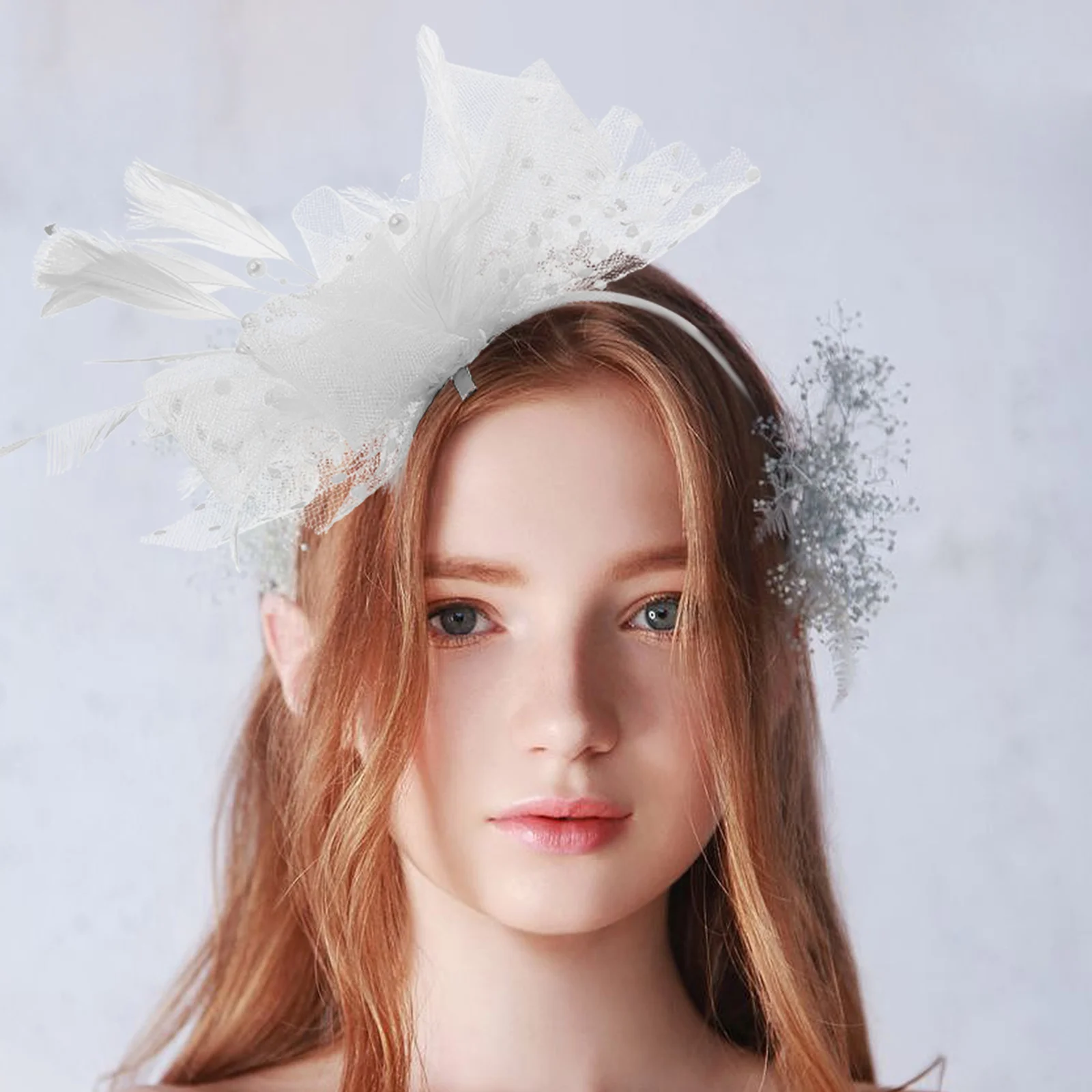 Headband Women Bridal Wedding Plume Flower Hair Accessories Girls Retro Headwear Decor Costumes Parties Hairstyling
Headband Women Bridal Wedding Plume Flower Hair Accessories Girls Retro Headwear Decor Costumes Parties Hairstyling