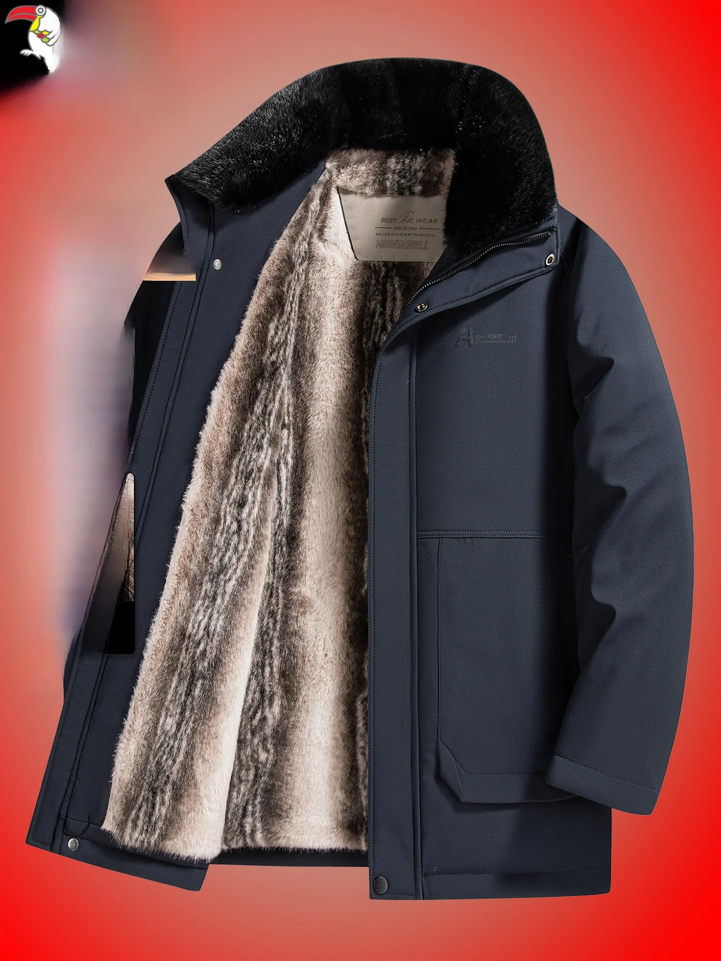 Thiened down Cotton Jaet Men's Winter Coat Warm Faionable Ci Sle andpa Coat Regular Sve Long Zipper Closure
Thiened down Cotton Jaet Men's Winter Coat Warm Faionable Ci Sle andpa Coat Regular Sve Long Zipper Closure