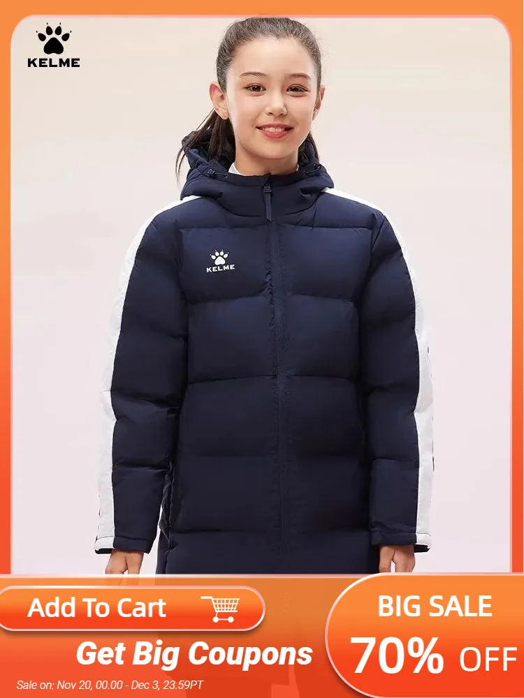KELME Kid Winter Jacket Long Solid Sports Training Coat Child Overcoat Outrwear Warm Cotton Padded Winter Coat Boys Girl
KELME Kid Winter Jacket Long Solid Sports Training Coat Child Overcoat Outrwear Warm Cotton Padded Winter Coat Boys Girl