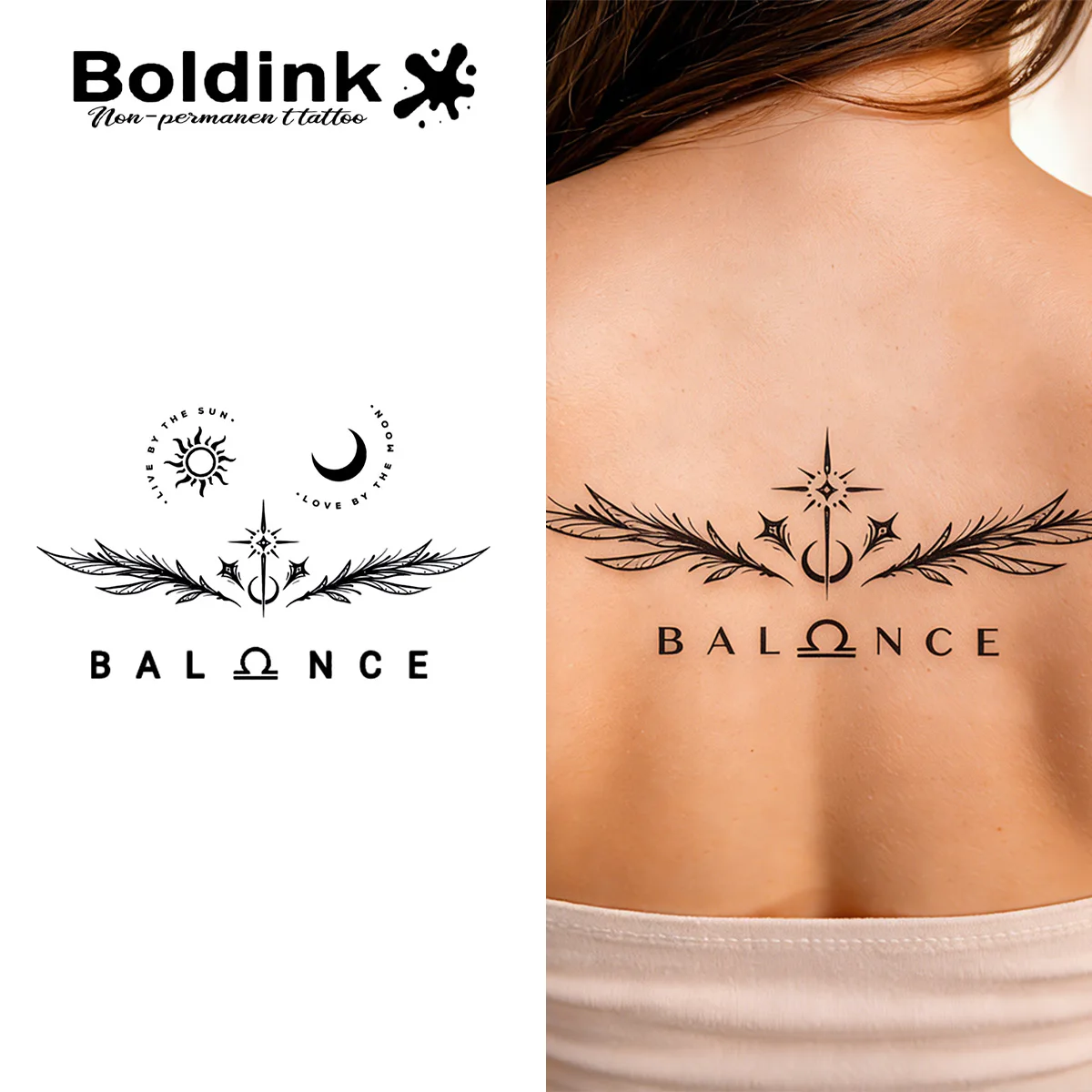 BOLDINK Balanced Theme Boho Line Moisturizing Tattoo Sticker Unisex Fashion Design Easy Apply Waterproof Lasts 1-2 Week
BOLDINK Balanced Theme Boho Line Moisturizing Tattoo Sticker Unisex Fashion Design Easy Apply Waterproof Lasts 1-2 Week