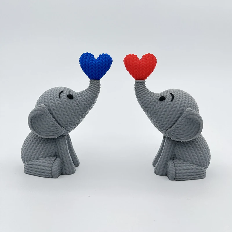 3D Printed Heart Shaped Elephant Ornament Creative Art Sculpture Desktop Decor Figurine For Home Office Romantic Gift Decor
3D Printed Heart Shaped Elephant Ornament Creative Art Sculpture Desktop Decor Figurine For Home Office Romantic Gift Decor