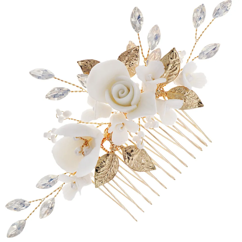 Compact Ceramic Flower Hair Comb Wedding Bridal Accessory Elegant Daily Use Wedding Hair Comb Flower Headdress
Compact Ceramic Flower Hair Comb Wedding Bridal Accessory Elegant Daily Use Wedding Hair Comb Flower Headdress