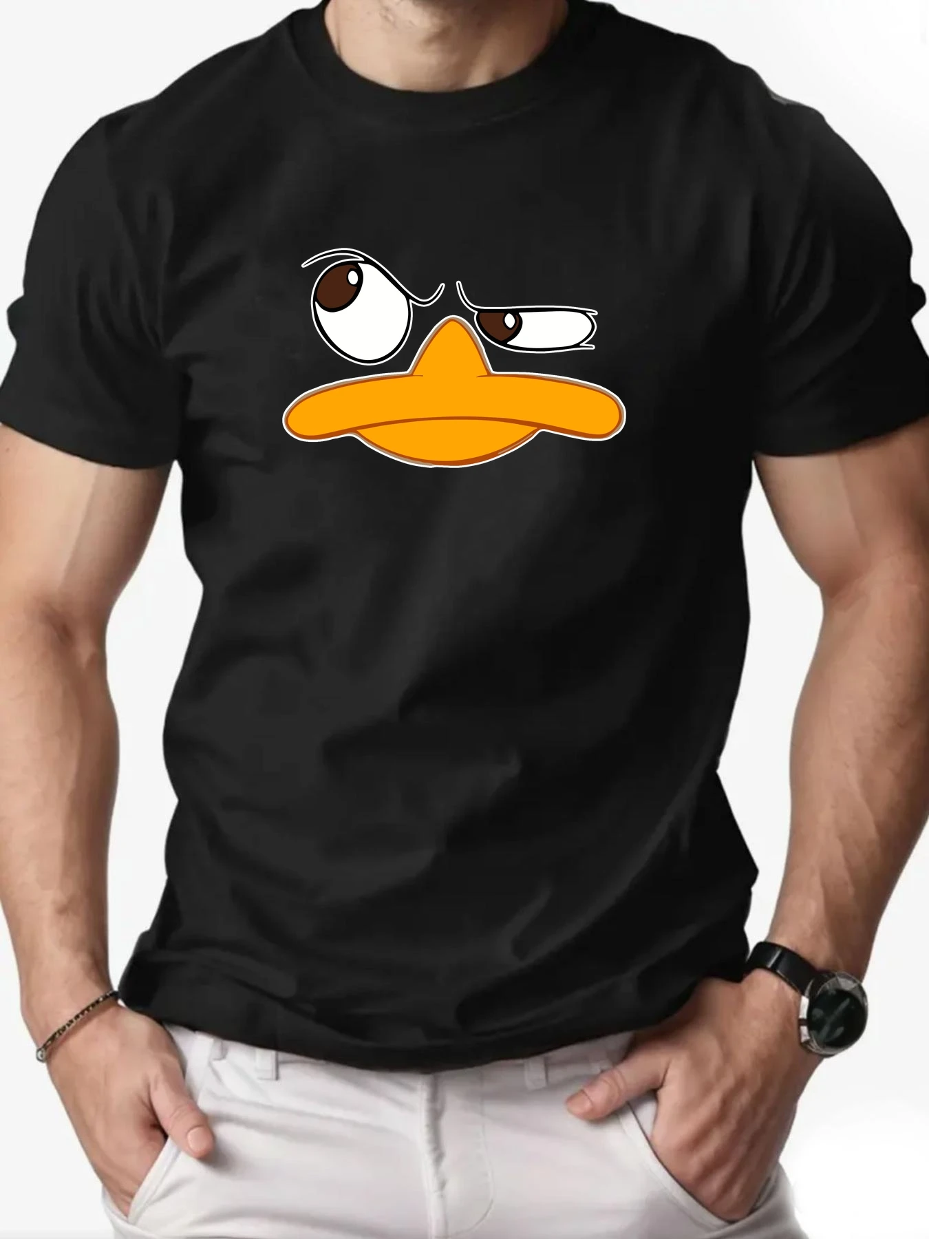 Men's T-Shirt 100% Cotton Funny Duck Cartoon Pattern Print Summer Round Neck Breathable Casual Short Sleeve Fashion T Shirt
Men's T-Shirt 100% Cotton Funny Duck Cartoon Pattern Print Summer Round Neck Breathable Casual Short Sleeve Fashion T Shirt