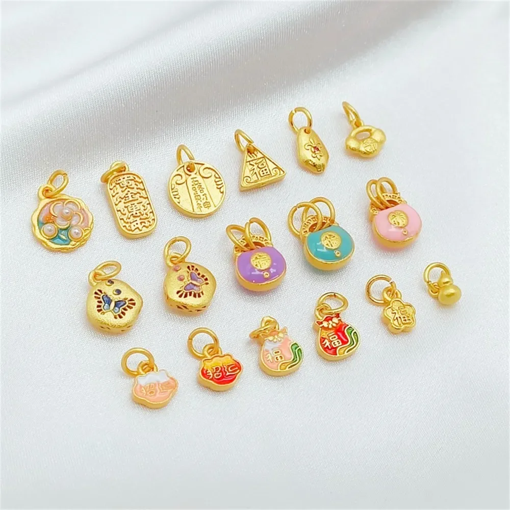 18K Sand Gold-coated Oil-dripping Pendant Good Fortune Lucky Star God Wealth Turning DIY Handmade Jewelry Accessory
18K Sand Gold-coated Oil-dripping Pendant Good Fortune Lucky Star God Wealth Turning DIY Handmade Jewelry Accessory
