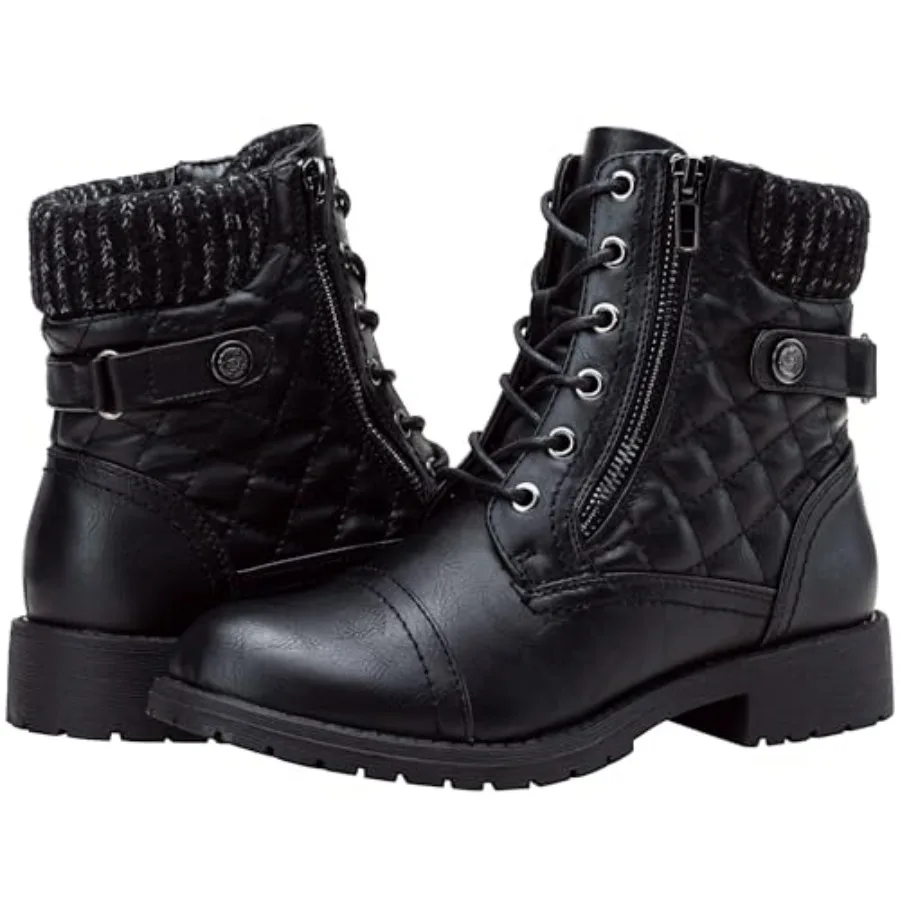 Vepose Women's Combat Ankle Boots Lace up Comfortable Short Booties Low Heel
Vepose Women's Combat Ankle Boots Lace up Comfortable Short Booties Low Heel