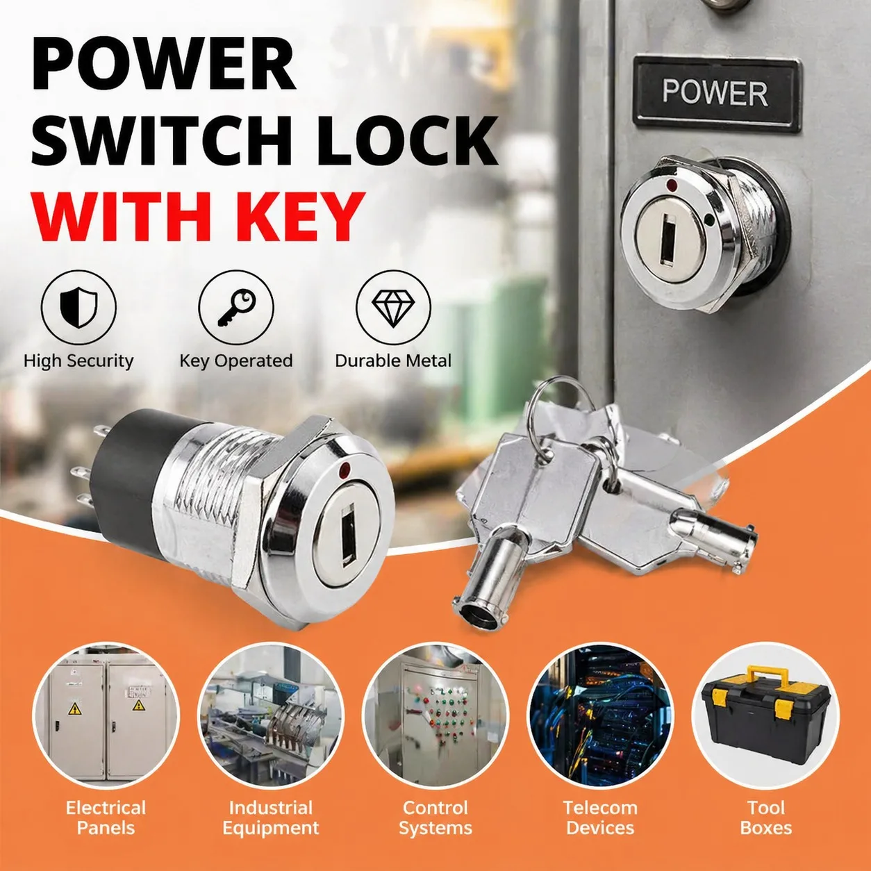 5/10/20Sets 12/16/19mm Zinc Alloy Electronic Key Switch ON OFF Phone Lock Security Power Switch Tubular Terminals 2 Position
5/10/20Sets 12/16/19mm Zinc Alloy Electronic Key Switch ON OFF Phone Lock Security Power Switch Tubular Terminals 2 Position