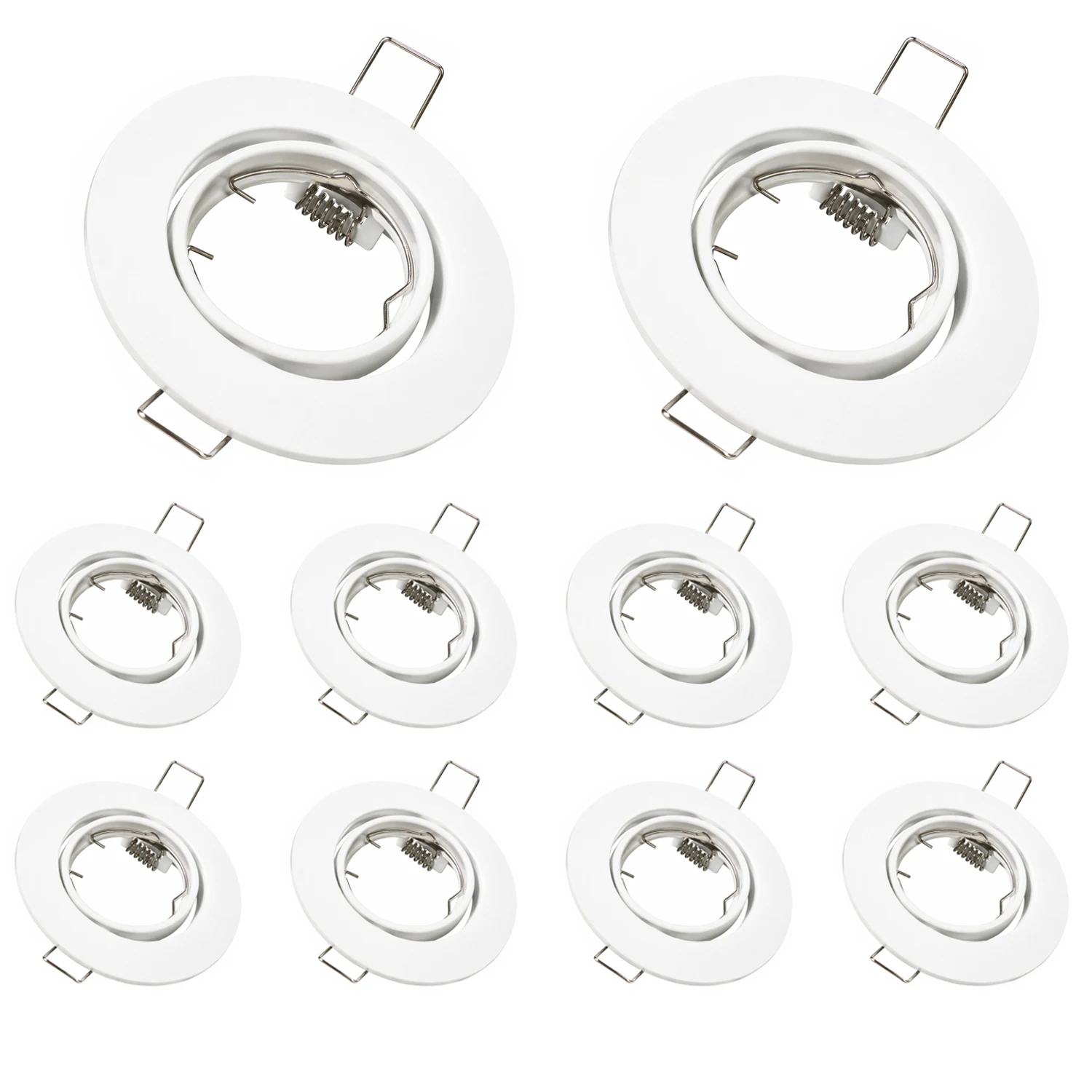 1/10PCS Recessed Spotlight GU10 Downlights for Ceiling Round White Finish Metal Frame for Recessed Ceiling Spot Light Fittings
1/10PCS Recessed Spotlight GU10 Downlights for Ceiling Round White Finish Metal Frame for Recessed Ceiling Spot Light Fittings