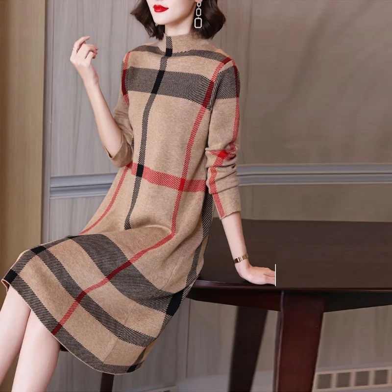 Autumn and Winter Retro Warm Bottom Skirt 2023 New Fashion Knitted Dress Women's Korean Loose Fit Casual Sweater Vestidos
Autumn and Winter Retro Warm Bottom Skirt 2023 New Fashion Knitted Dress Women's Korean Loose Fit Casual Sweater Vestidos