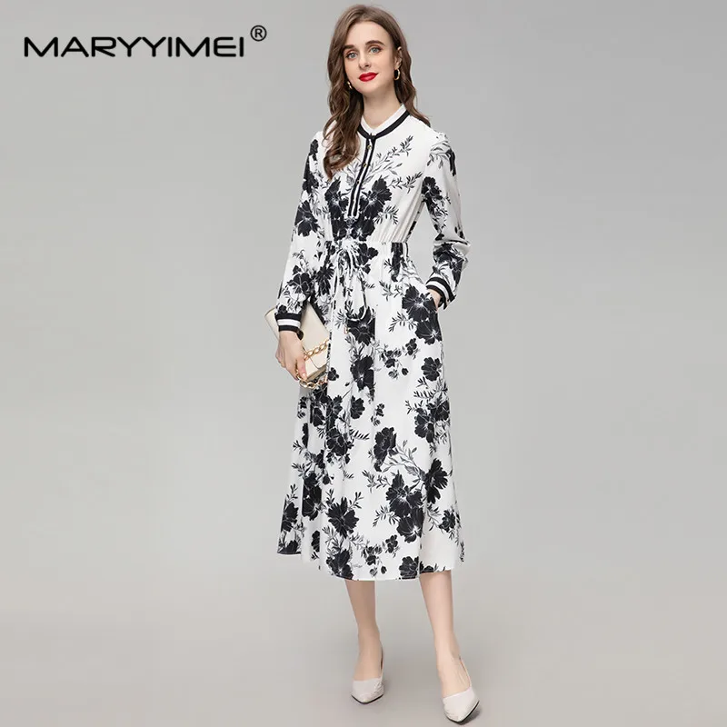 MARYYIMEI New Fashion Designer Women's Spring 2024 Dress Stand-Up Collar Printed Ladylike Elegant Patchwork Medium Length Dress
MARYYIMEI New Fashion Designer Women's Spring 2024 Dress Stand-Up Collar Printed Ladylike Elegant Patchwork Medium Length Dress