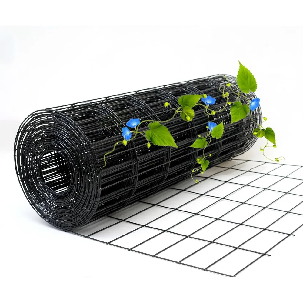 72 Inch Tall by 50 Feet Long Black Metal Garden Fence with 2x3 Inch Mesh and 14 Gauge PVC Coated Welded Wire Mesh for Chickens
72 Inch Tall by 50 Feet Long Black Metal Garden Fence with 2x3 Inch Mesh and 14 Gauge PVC Coated Welded Wire Mesh for Chickens