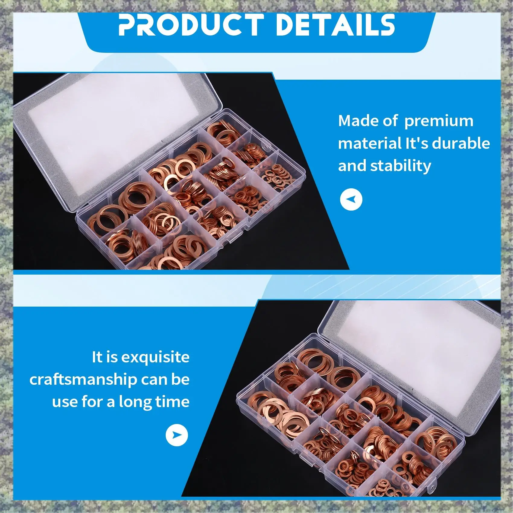 WON Solid Gasket Washer Metal Flat Washer Combination Copper Washer Combination Hardware Accessories Kit Sealing Copper Gasket
WON Solid Gasket Washer Metal Flat Washer Combination Copper Washer Combination Hardware Accessories Kit Sealing Copper Gasket