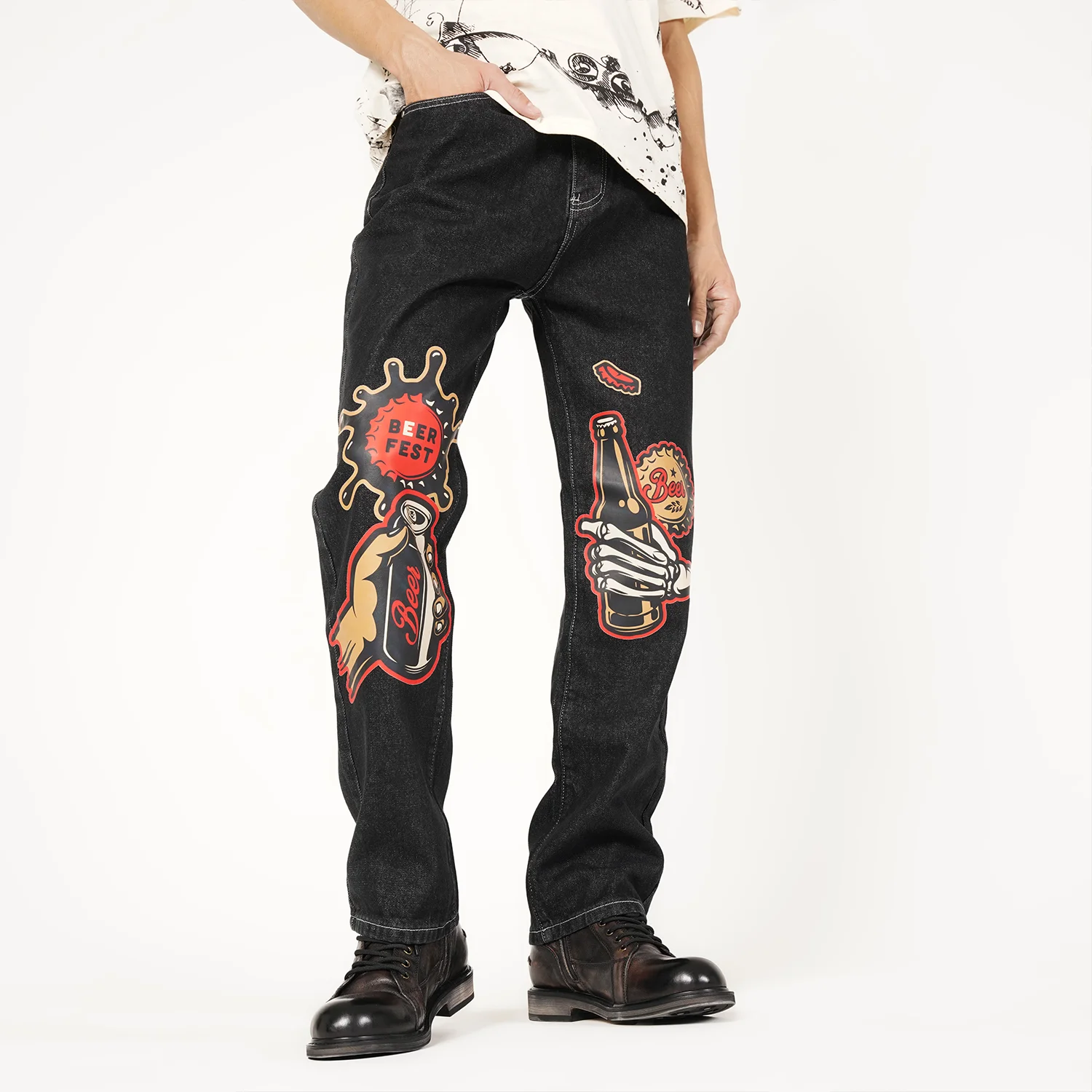 Y2K Retro Jeans Men's Autumn and Winter High Street Straight Leg Wide Leg Pants Western Denim Casual Long Pants
Y2K Retro Jeans Men's Autumn and Winter High Street Straight Leg Wide Leg Pants Western Denim Casual Long Pants