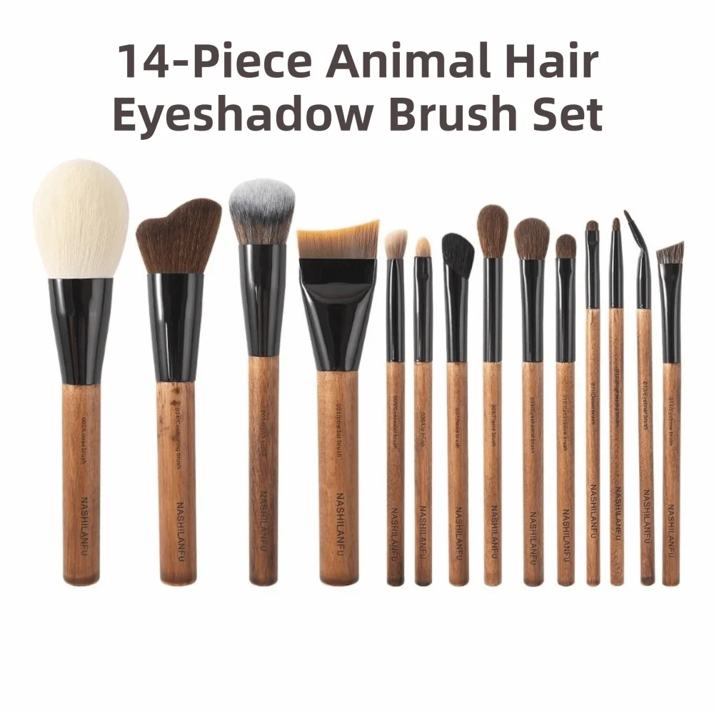 Набор из 14 профессиональных кистей для макияжа: синтетические и натуральные (имитация ворса животных), высококачественные, мягкие, для теней, с ручками из натурального дерева
Набор из 14 профессиональных кистей для макияжа: синтетические и натуральные (имитация ворса животных), высококачественные, мягкие, для теней, с ручками из натурального дерева