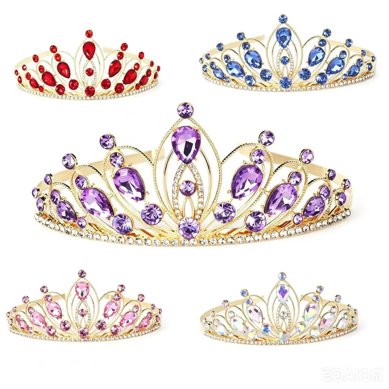 Baroque Rhinwstone Crown Headband for Women Bridal Wedding Party Formal Celebration Gold Plated Alloy Crystal Hair Accessory
Baroque Rhinwstone Crown Headband for Women Bridal Wedding Party Formal Celebration Gold Plated Alloy Crystal Hair Accessory