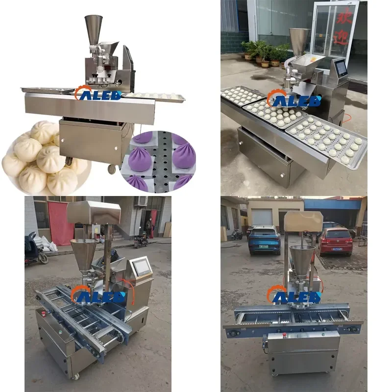 SFW Certificate Fully Automatic Baozi Forming Machine with Tray Arranging Commercial Steamed Bun Maker Baozi Encrusting