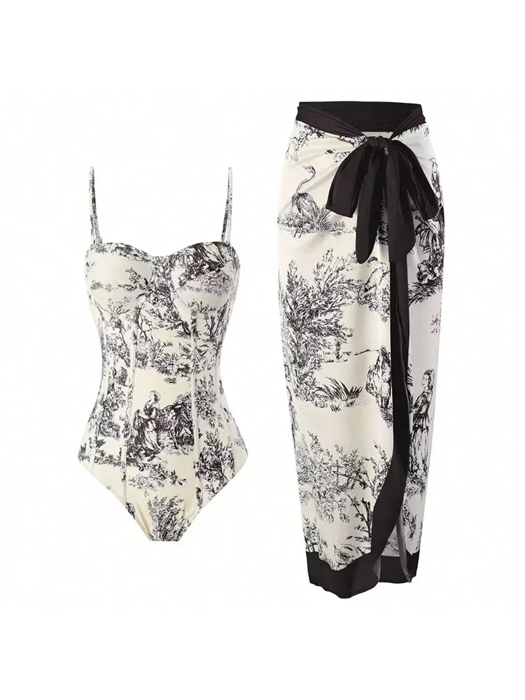 One Piece Swimsuit Women 2025 New Print Sling Long Skirt Bodysuit Sexy Swimwear Summer Monokini Beach Wear Bathing Suit Female
One Piece Swimsuit Women 2025 New Print Sling Long Skirt Bodysuit Sexy Swimwear Summer Monokini Beach Wear Bathing Suit Female