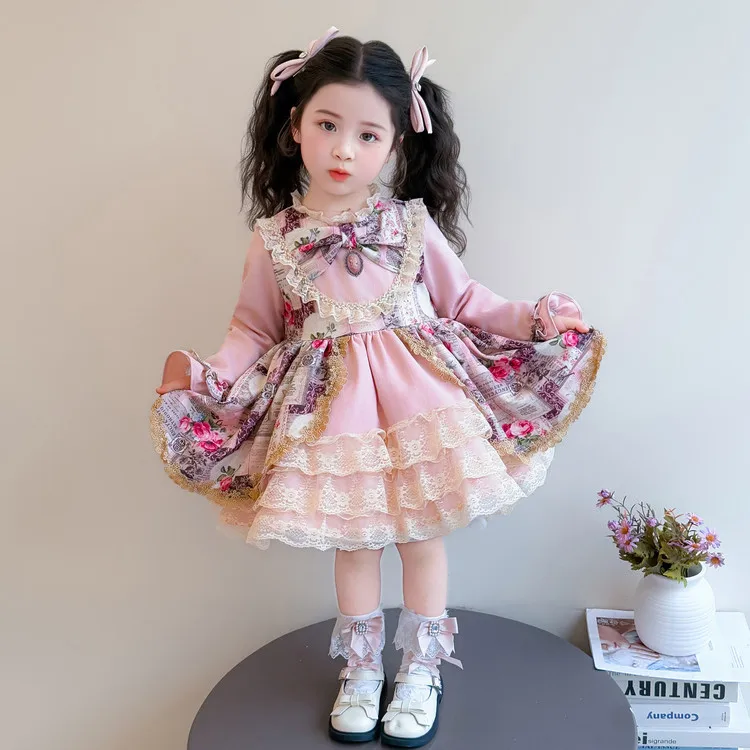 Fashionable Spring Princess Dress for Little Girls Birthday Ceremony Long Sleeve Lolita Style mid Waist Knee Length Dress
Fashionable Spring Princess Dress for Little Girls Birthday Ceremony Long Sleeve Lolita Style mid Waist Knee Length Dress