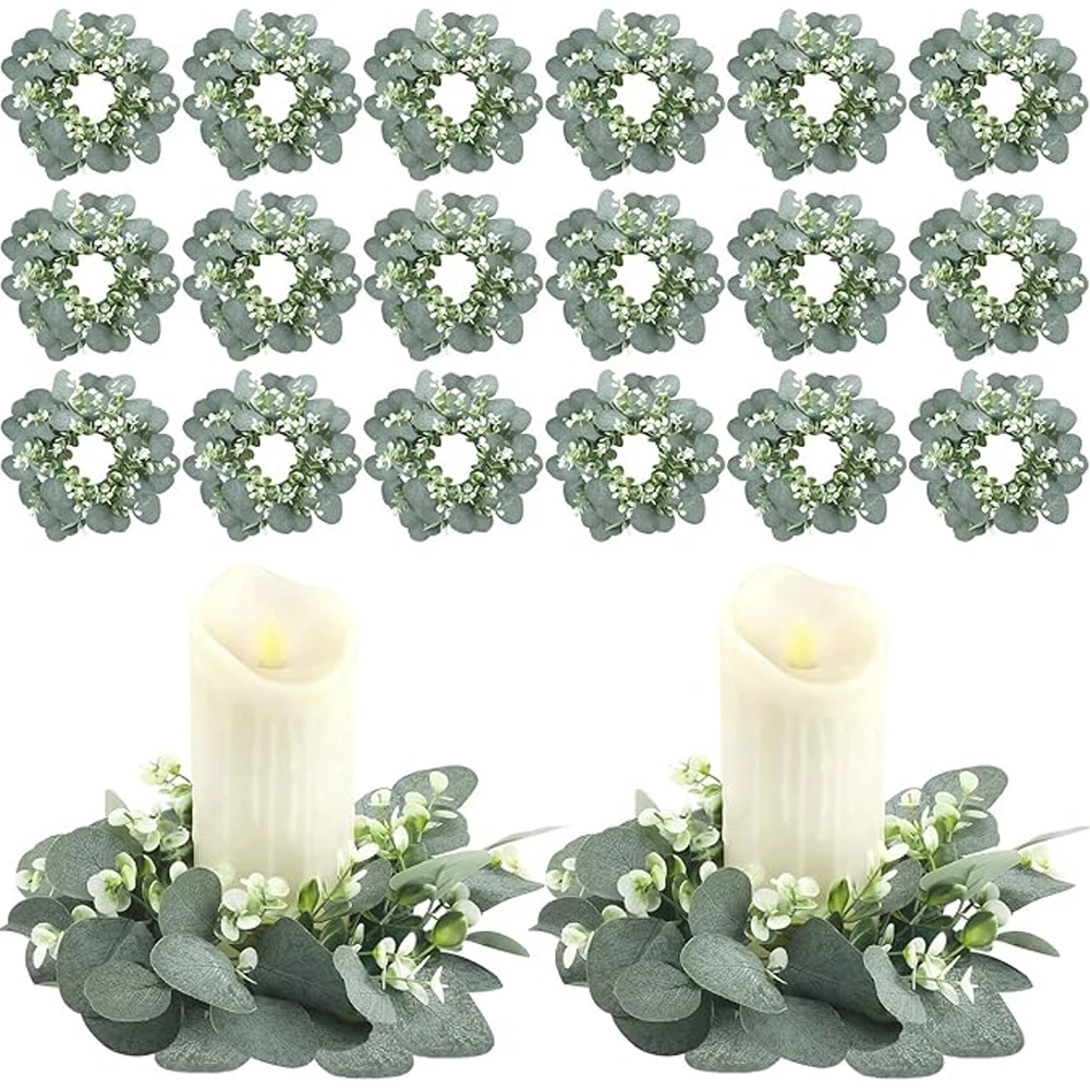 2/4/6Pcs Candle Rings Artificial Eucalyptus Leaves Wreath Candle Ring Wreath Candle Holder for 2025 Christmas Wedding Home Decor
2/4/6Pcs Candle Rings Artificial Eucalyptus Leaves Wreath Candle Ring Wreath Candle Holder for 2025 Christmas Wedding Home Decor