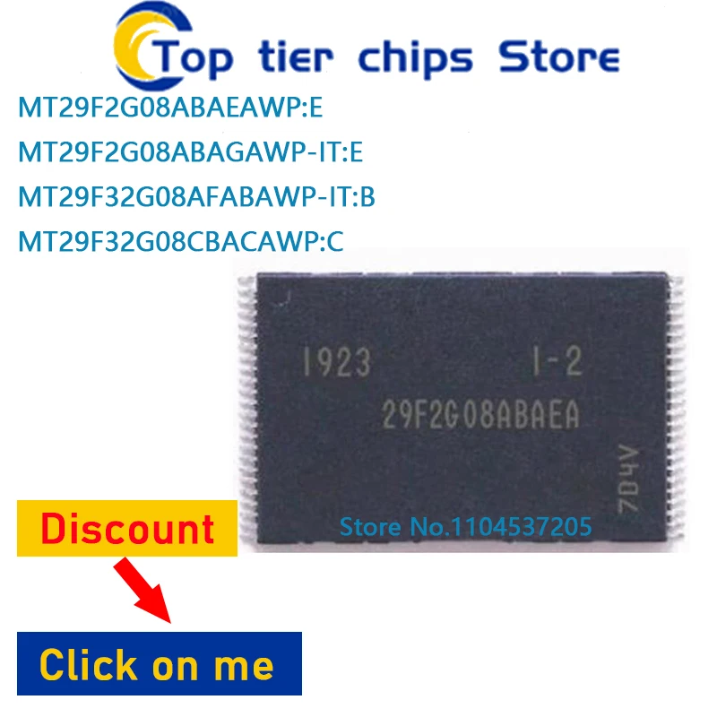 1 шт./лот MT29F2G08ABAEAWP:E MT29F2G08ABAGAWP-IT:E MT29F32G08AFABAWP-IT:B MT29F32G08CBACAWP:C TSOP 100% НОВЫЙ
1 шт./лот MT29F2G08ABAEAWP:E MT29F2G08ABAGAWP-IT:E MT29F32G08AFABAWP-IT:B MT29F32G08CBACAWP:C TSOP 100% НОВЫЙ