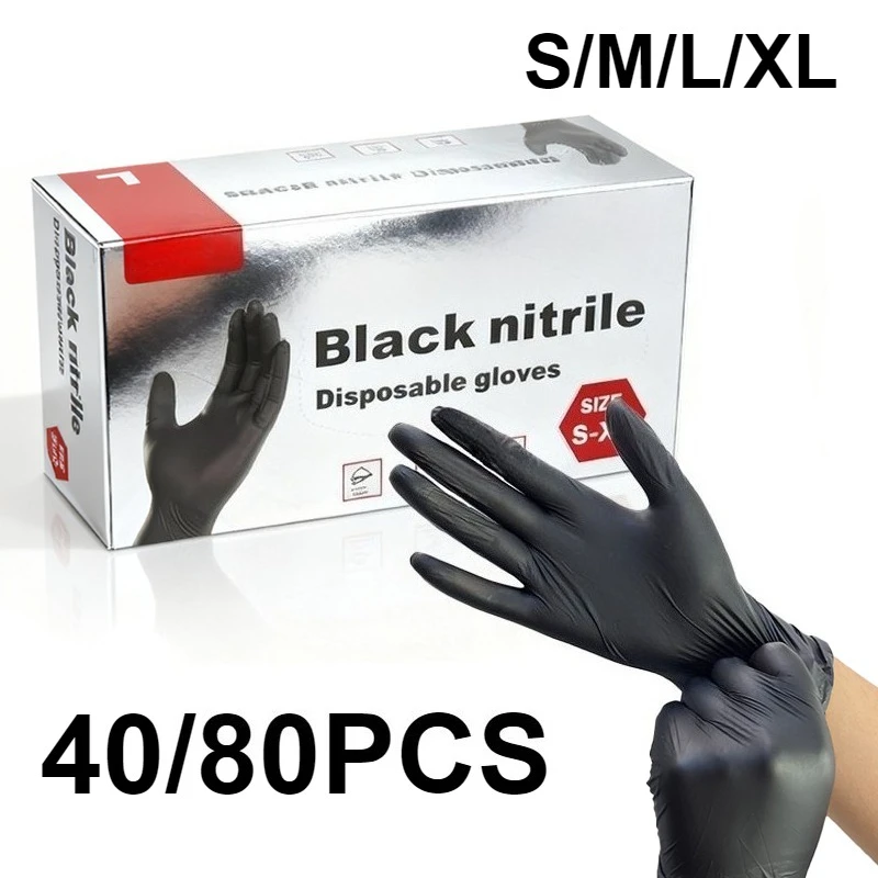 40/80PCS Black Disposable Nitrile Black Gloves Cooking Gloves Household Kitchen Tableware Car Garden Pet Washing Tools
40/80PCS Black Disposable Nitrile Black Gloves Cooking Gloves Household Kitchen Tableware Car Garden Pet Washing Tools