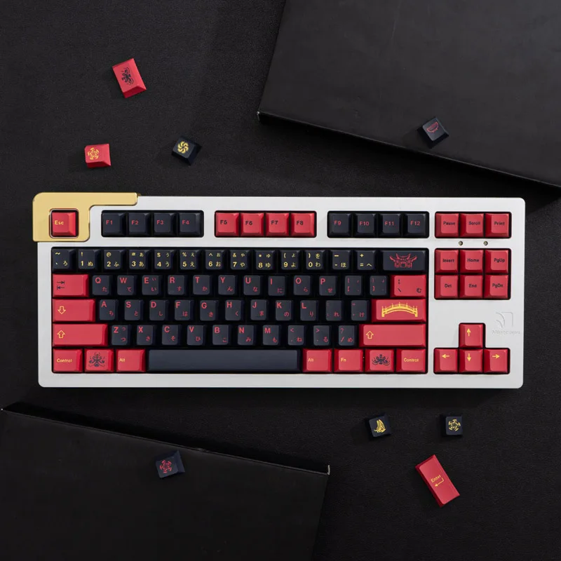 136 Keys PBT Keycaps for Mechanical Keyboard Other Shore Flower Red Black Color GMK Clone Japanese Dye Sub Cherry Profile GK61
136 Keys PBT Keycaps for Mechanical Keyboard Other Shore Flower Red Black Color GMK Clone Japanese Dye Sub Cherry Profile GK61