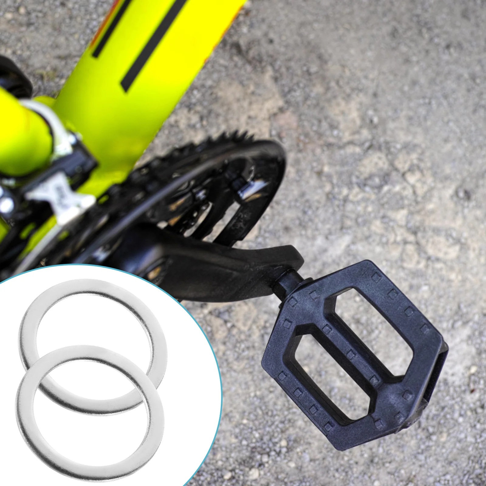 8pcs Bicycle Foot Pads Extended Spacer Stainless Steel Washers Pedal Accessories Durable Material Shock Absorption Universal
8pcs Bicycle Foot Pads Extended Spacer Stainless Steel Washers Pedal Accessories Durable Material Shock Absorption Universal