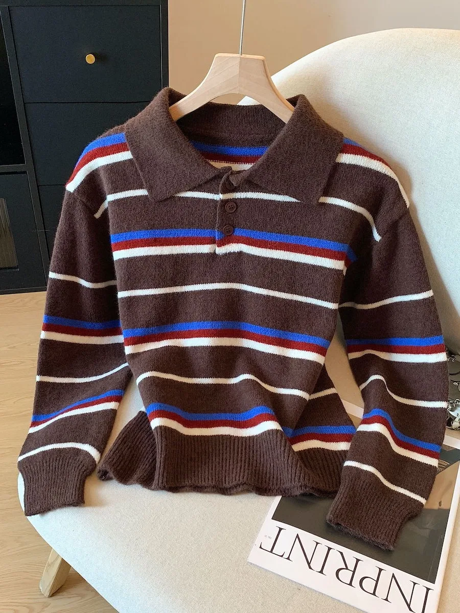 Women's Autumn Winter Ne Knitted Sweater Striped Long Sve Faionable Versatile Outerwear Warm Cozy Commute Sle
Women's Autumn Winter Ne Knitted Sweater Striped Long Sve Faionable Versatile Outerwear Warm Cozy Commute Sle